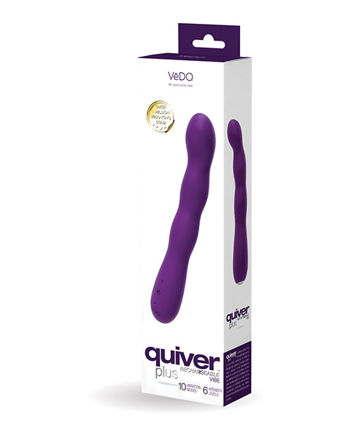 VeDO Quiver Plus Rechargeable Vibe - Deep Purple