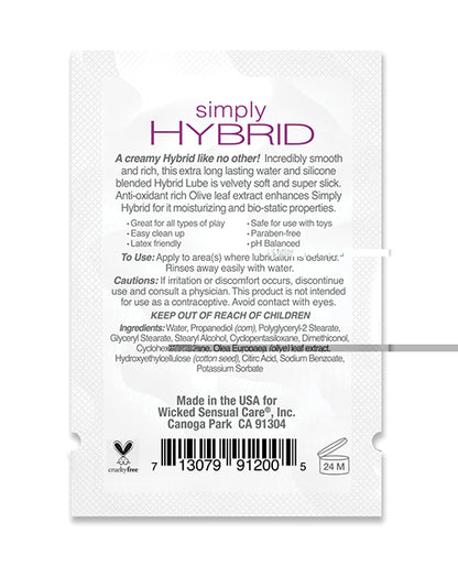 Wicked Sensual Care Simply Hybrid Lubricant - .1 oz