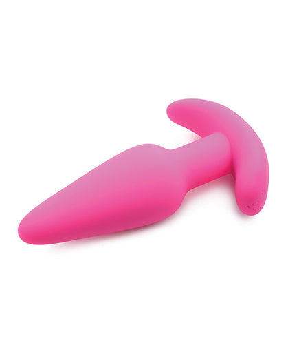 Bang! 21X Vibrating Silicone Butt Plug w/Remote - Pink