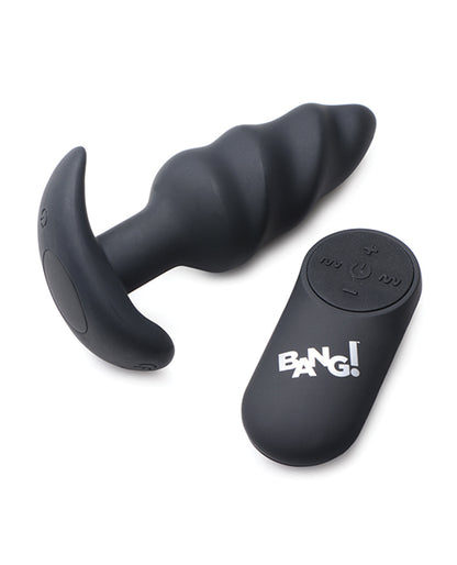 Bang! 21X Vibrating Butt Plug w/Remote Control - Black