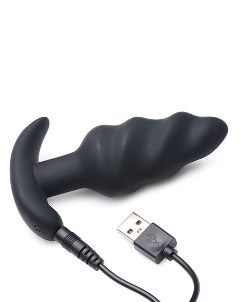 Bang! 21X Vibrating Butt Plug w/Remote Control - Black