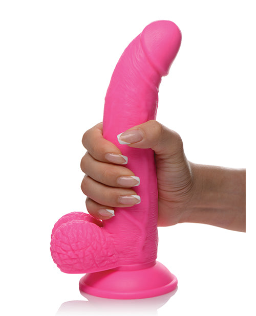 Pop Peckers 7.5" Dildo w/Balls - Pink