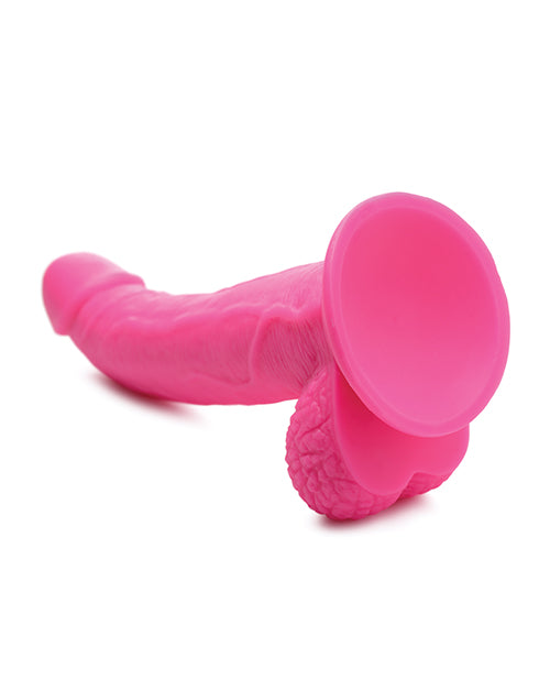 Pop Peckers 7.5" Dildo w/Balls - Pink