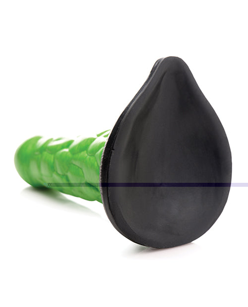 Creature Cocks Radioactive Reptile Thick Scaly Silicone Dildo - Green/Black