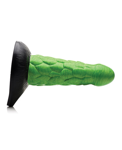 Creature Cocks Radioactive Reptile Thick Scaly Silicone Dildo - Green/Black