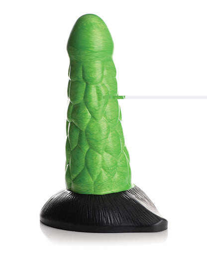 Creature Cocks Radioactive Reptile Thick Scaly Silicone Dildo - Green/Black