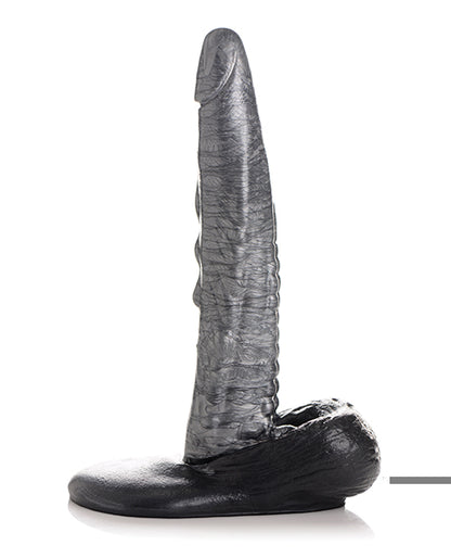 Creature Cocks The Gargoyle Rock Hard Silicone Dildo - Silver/Black