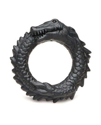 Creature Cocks Caiman Silicone Cock Ring - Black