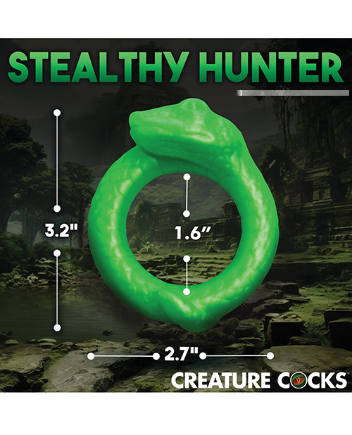 Creature Cocks Serpentine Silicone Cock Ring - Green