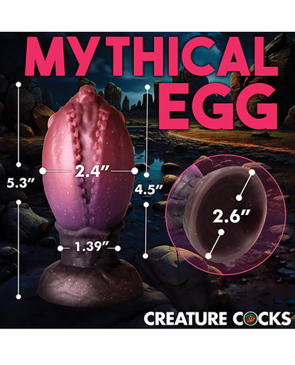 Creature Cocks Dragon Hatch Silicone Egg - Large Multi Color