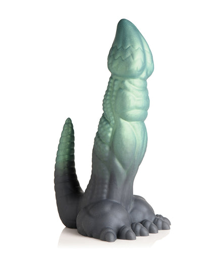 Creature Cocks Dickosaur Dinosaur Silicone Dildo  - Black/Teal