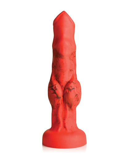 Creature Cocks Fire Hound Silicone Dildo - Medium Red