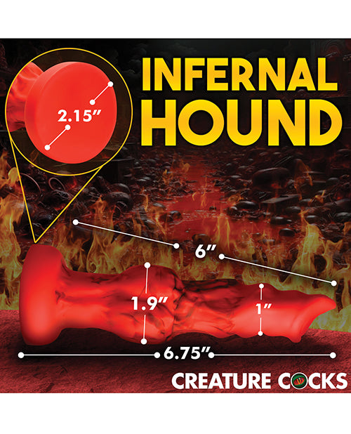 Creature Cocks Fire Hound Silicone Dildo - Small Red