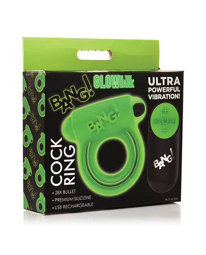 Bang! Glow in the Dark 28X Remote Controlled Cock Ring