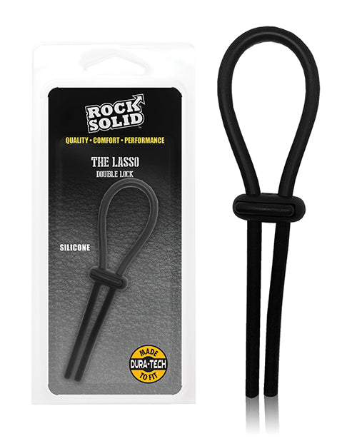 Rock Solid Lasso Single Adjustable Lock Black Silicone