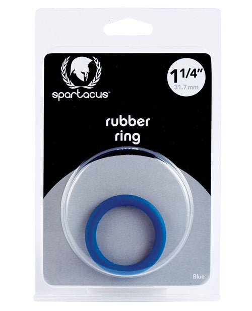 Spartacus 1.25" Rubber Cock Ring -  Blue