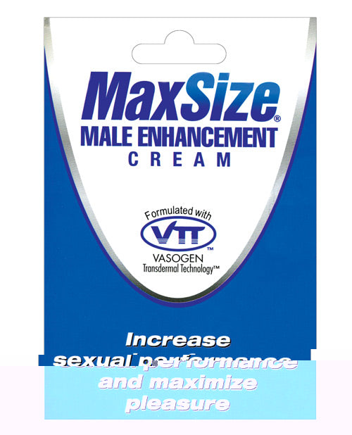 Max Size Male Enhancement Cream - Individual Foil Packet