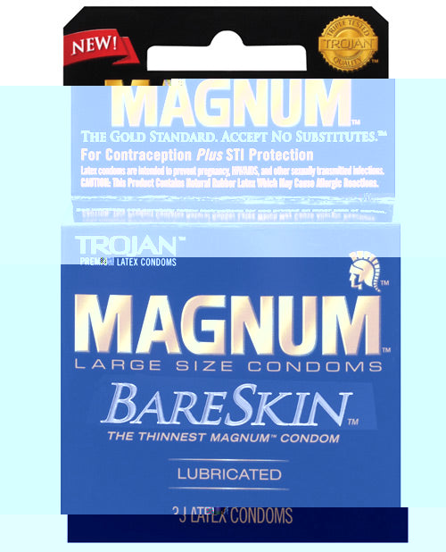 Trojan Magnum Bareskin Condoms - Pack of 3