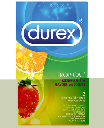 Durex Tropical Color & Scents Condoms  - Box of 12