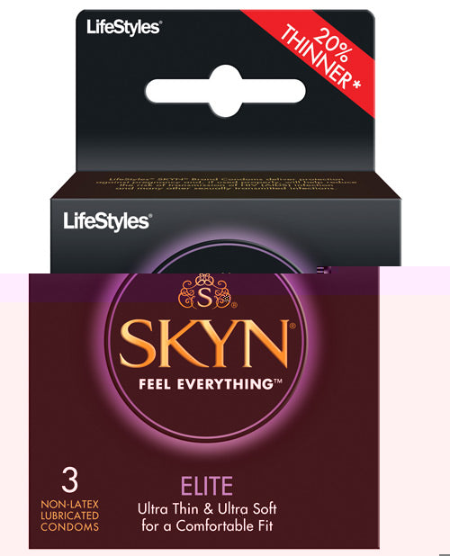 Lifestyles SKYN Elite Ultra Thin Condoms - Pack of 3