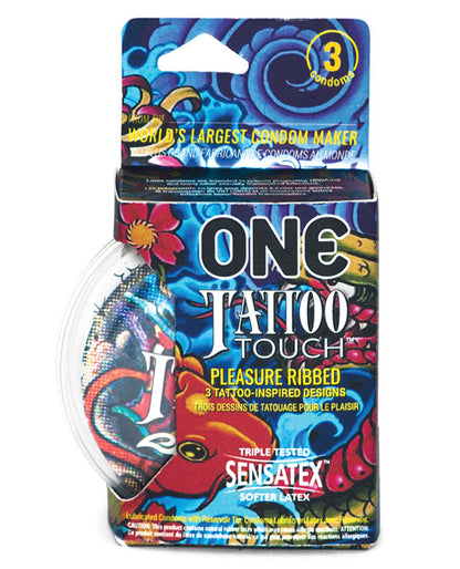 One Tattoo Touch Condoms - Pack of 3