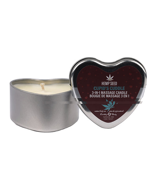 Earthly Body 3 in 1 Massage Heart Candle - 4 oz Cupids Cuddle