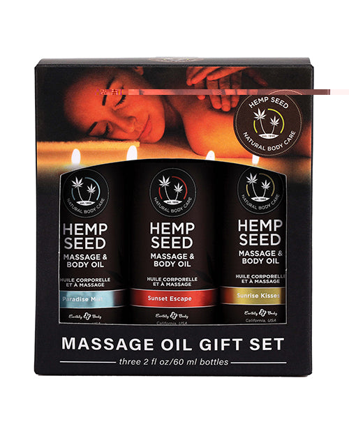 Earthly Body Summer 2023 Massage Oil  Gift Set - 2 oz Asst. Scents