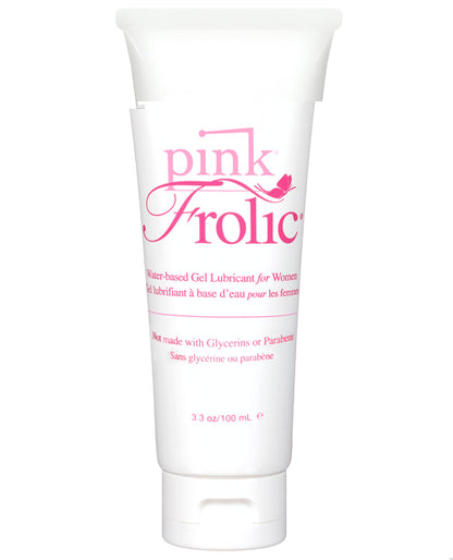 Pink Frolic Gel Lubricant - 3.3 oz Flip Top Tube