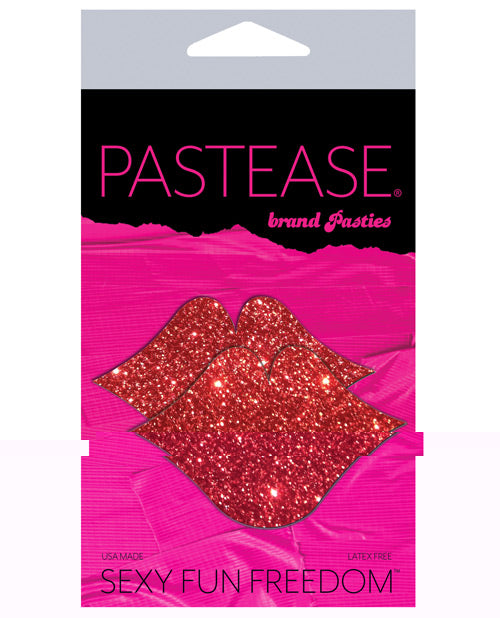 Pastease Premium Glitter Lips - Red O/S