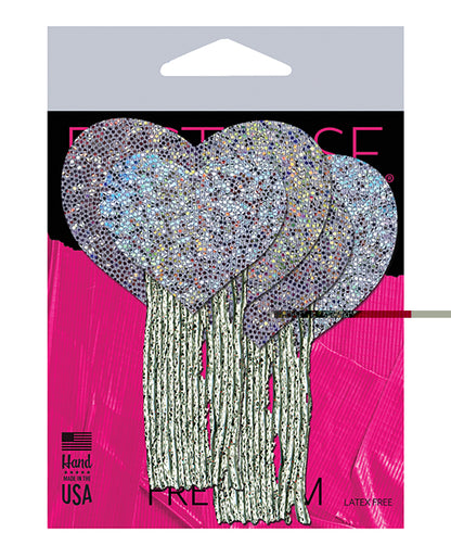 Pastease Tassel Glitter Heart - Silver O/S