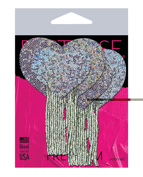 Pastease Tassel Glitter Heart - Silver O/S