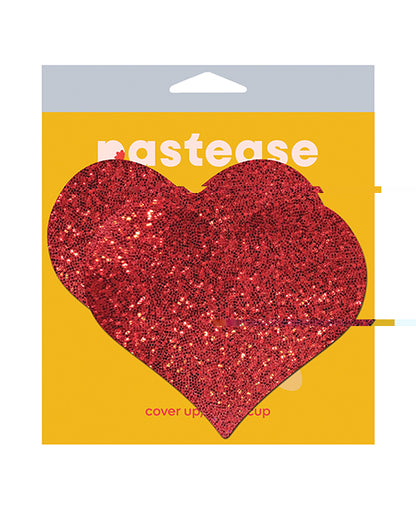 Pastease Coverage Glitter Heart - Red O/S