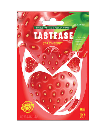 Pastease Tastease Edible Pasties & Pecker Wraps - Strawberry O/s
