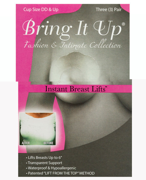 Bring it Up Plus Size Breast Lifts - DD Cup & Larger Pack of 3