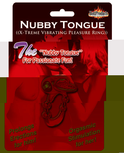 Nubby Tongue X-treme Vibrating Pleasure Ring - Magenta