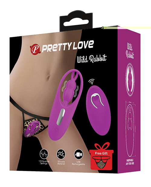 Pretty Love Wild Rabbit Panty Vibe w/Free Panty - Fuchsia