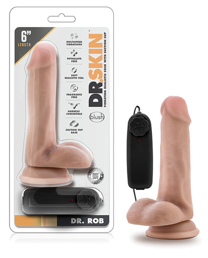 Blush Dr. Skin Dr. Rob 6" Cock w/Suction Cup - Vanilla