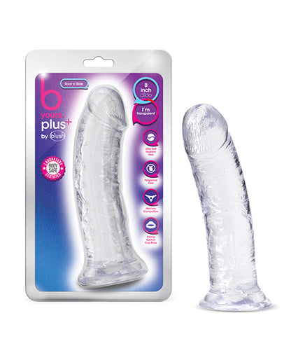 Blush B Yours Plus 8" Roar n Ride Dildo - Clear