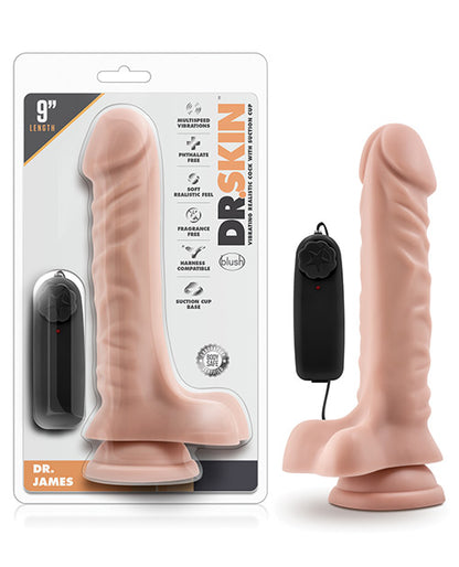 Blush Dr. Skin Dr. James 9" Cock w/Suction Cup - Vanilla