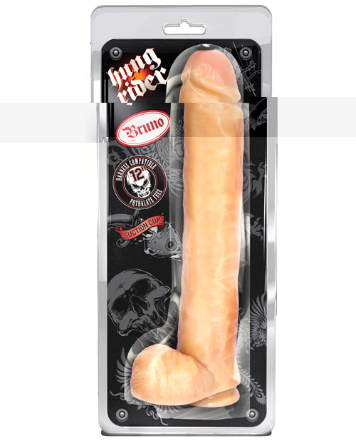 Blush Hung Rider Bruno 12" Dildo w/Suction Cup - Flesh