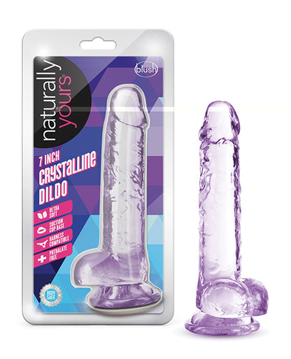 Blush Naturally Yours 7" Crystalline Dildo - Amethyst