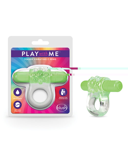 Blush Play with Me Teaser Vibrating C Ring - Green