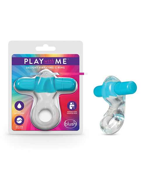 Blush Play with Me Delight Vibrating C Ring - Blue