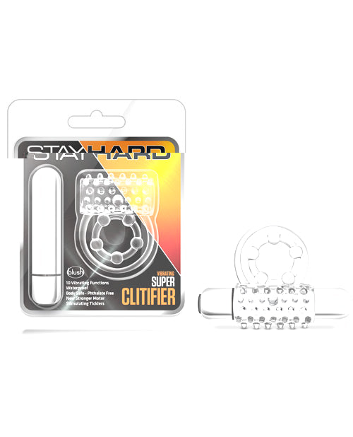 Blush Stay Hard Super Clitifier Cock Ring - Clear
