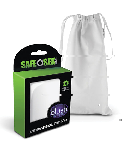 Blush Safe Sex Antibacterial Toy Bag Medium -  White