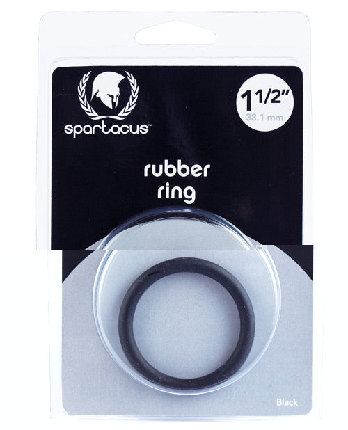 Spartacus 1.5" Rubber Cock Ring - Black