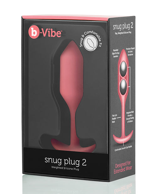 B-Vibe Weighted Snug Plug 2 - 114 g Coral