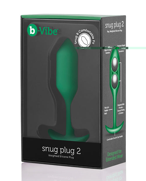 B-Vibe Weighted Snug Plug 2 - 114 g Green