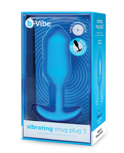 B-Vibe Vibrating Snug Plug - Large Blue