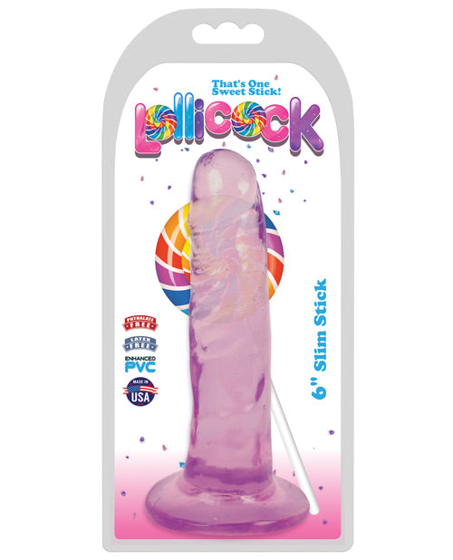 Curve Toys Lollicock 6" Slim Stick - Grape Ice